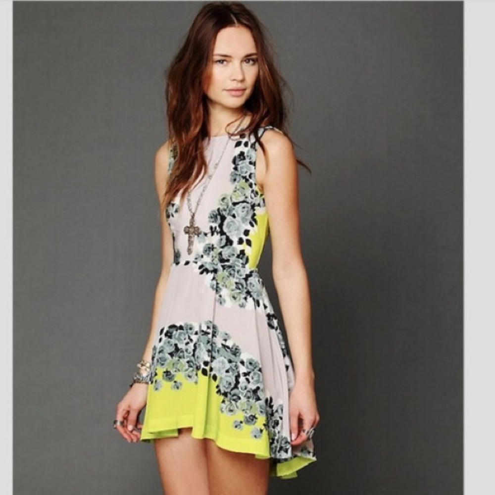 Shakuhachi Acid Bloom Silk Dress